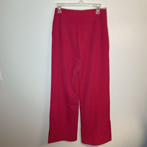 AmyLynn Alice High‎ Waist Straight Wide Leg Pant Trouser Size L Pink NEW W/Tags - Picture 5 of 9